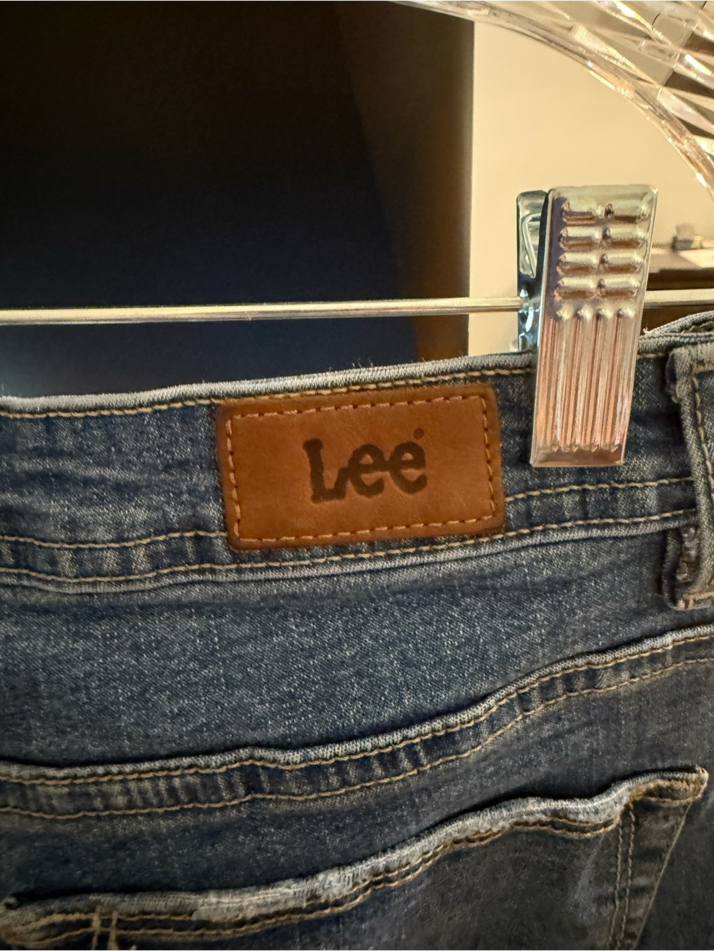 Vintage Cropped Lee Blue Denim Jeans